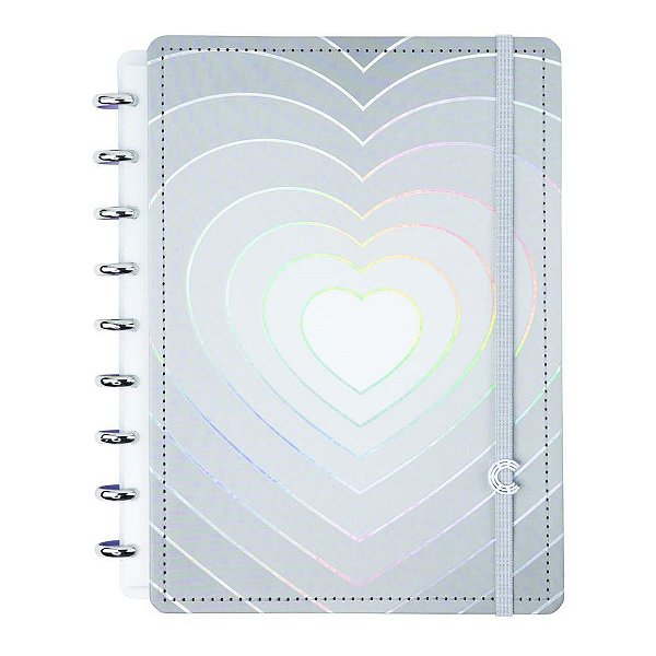 Caderno Inteligente Médio GREY Love 80 Folhas