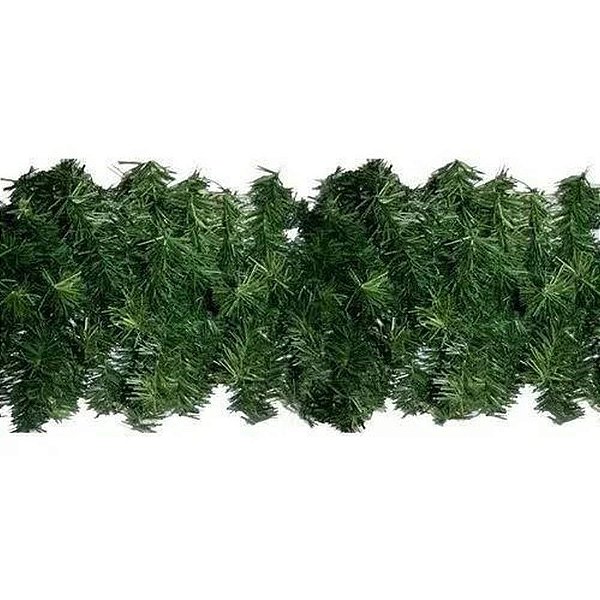 Artigo para Decoração Natal Festão Aramado Verde 270CM com 180 Pontas