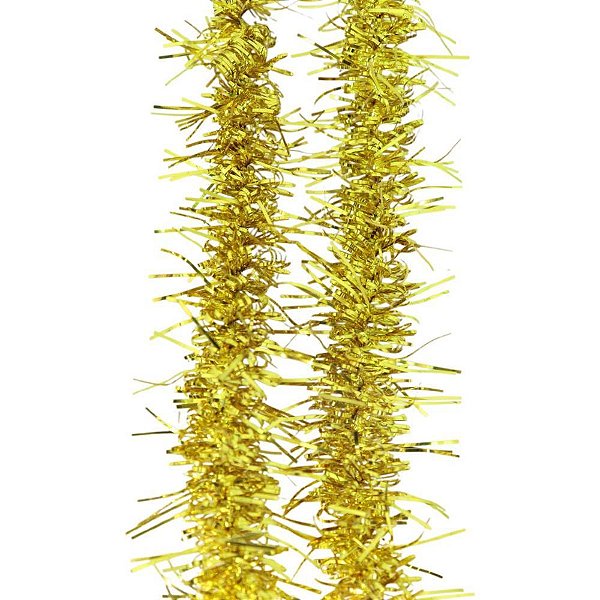 Artigo para Decoração Natalina Festão Metaloide 7X200CM Ouro - Pacote com 5 Unidades