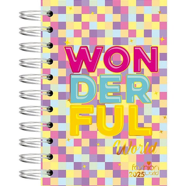 Agenda 2025 Fashion Espiral Capa Dura 100X150MM 160 Folhas