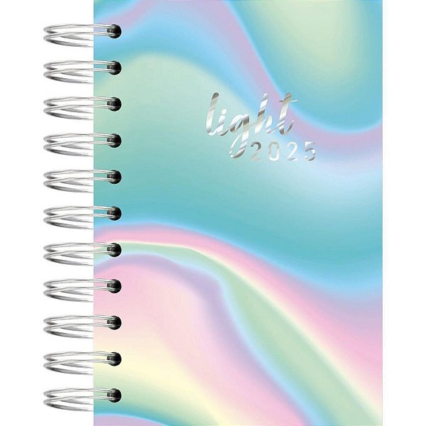 Agenda 2025 LIGHT Espiral Compacta 100X150MM 160 Folhas
