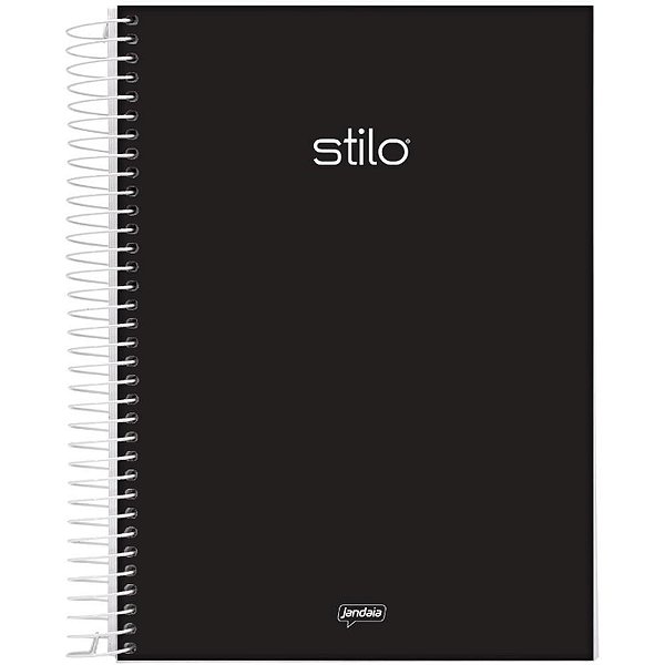Caderno 01X1 Capa Dura Stilo 80 Folhas Preto Pacote com 4 Unidades