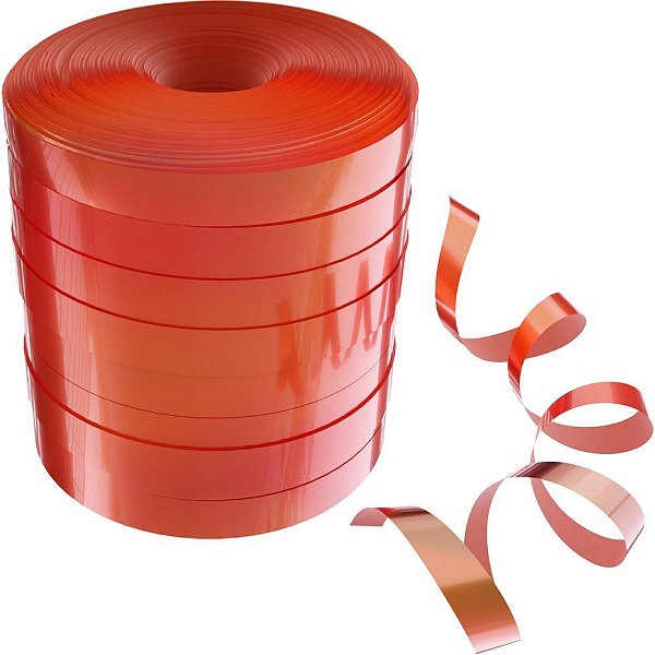 Fitilho 5MM X 20M Nacarado Vermelho - Pacote com 10 Unidades