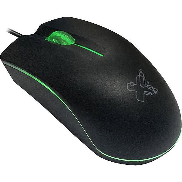 Mouse óptico USB 1200DPI Ergonômico com Cabo 1,25M