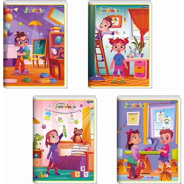 Caderno Brochura 1/4 Jandainha 60 Folhas - Pacote com 20 Unidades