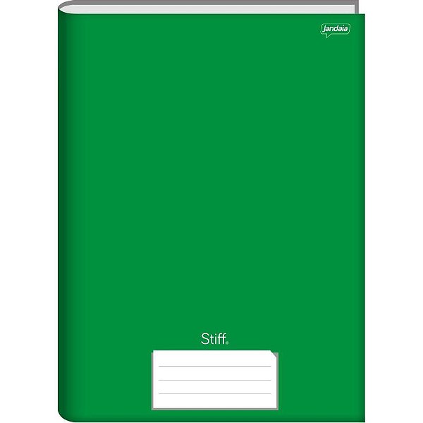 Caderno Brochurão STIFF SLIM 80 Folhas Verde - Pacote com 5 Unidades