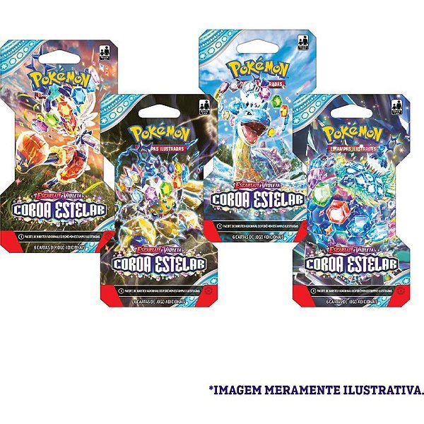 Jogo de Cartas Pokémon EV07 Coroa Estelar - Display com 24 Unidades