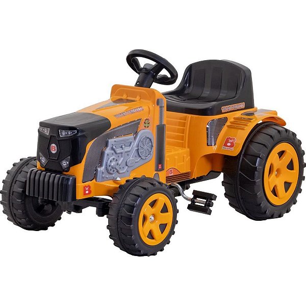 Veículo a Pedal Trator Fazendeiro Amarelo