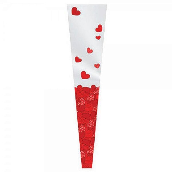 Botão Cone Cuore Vermelho Perolizado 12X3X50CM - Pacote com 100 Unidades