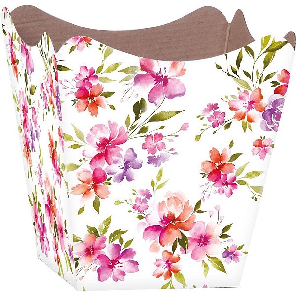 Cachepot Paper Decorado Pote 15 AYLA 16X17X11CM - Pacote com 10