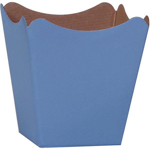 Cachepot Paper Liso Pote 15 Azul 16X17X11CM Pacote com 10 Unidades