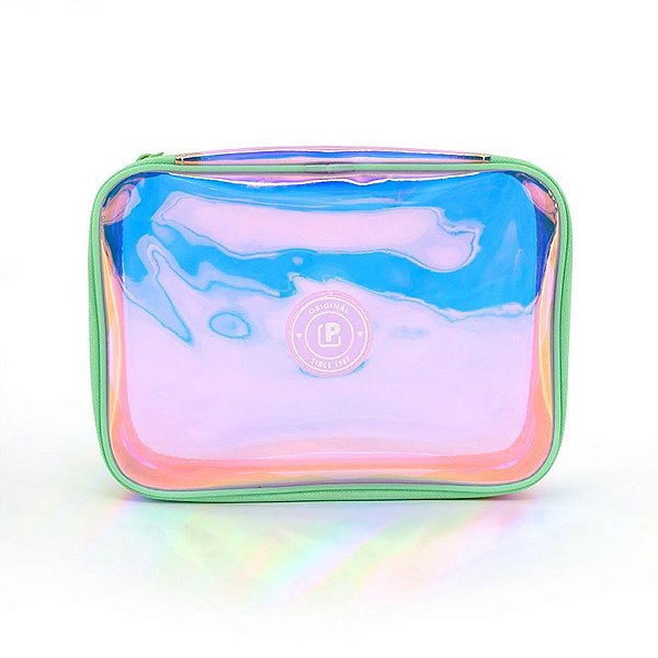 Estojo BOX PVC Holográfico Verde