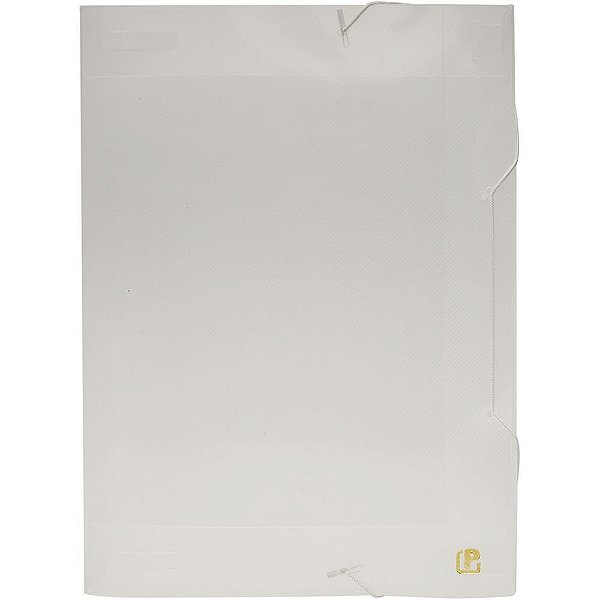 Pasta ABA Elástica Plástica Ofício 55MM Premium Cristal - Pacote com 10 Unidades