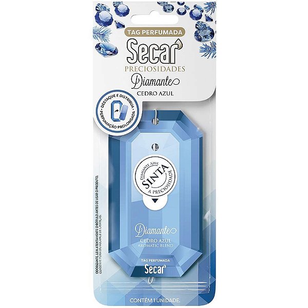 Odorizador para Carro TAG Secar Precioso Diamante Cedro