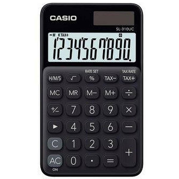 Calculadora de Bolso 10 Dígitos Preta SOL/BAT.FUN.H/TX