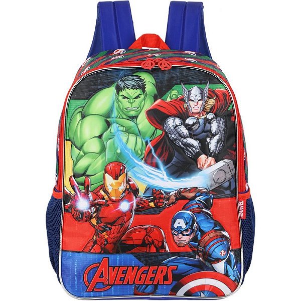 Mochila Infantil Avengers G Azul