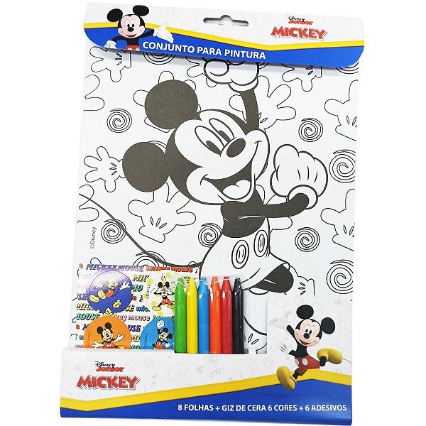Brinquedo para Colorir KIT Pintura Mickey 26 CM X 19 CM 20 Peças
