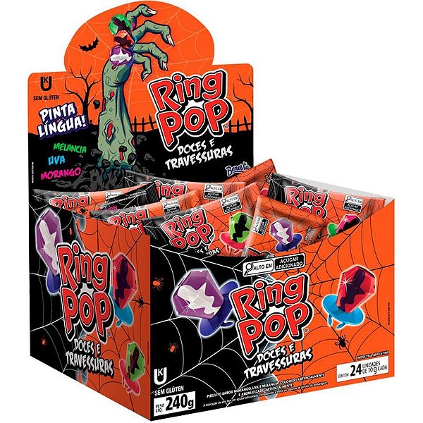 Doce RING POP Halloween 240G