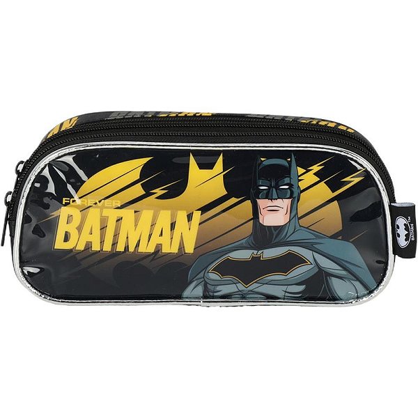 Estojo Duplo Batman Tecido Preto