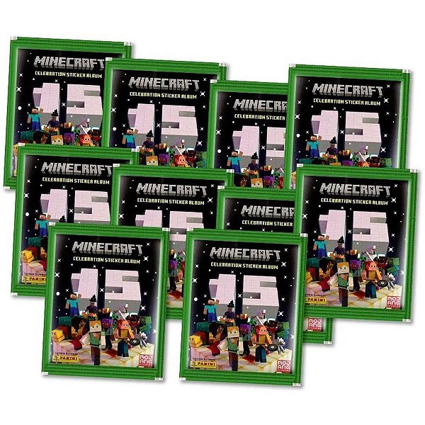 Figurinhas Minecraft 2024 - Pacote com 100 Figurinhas
