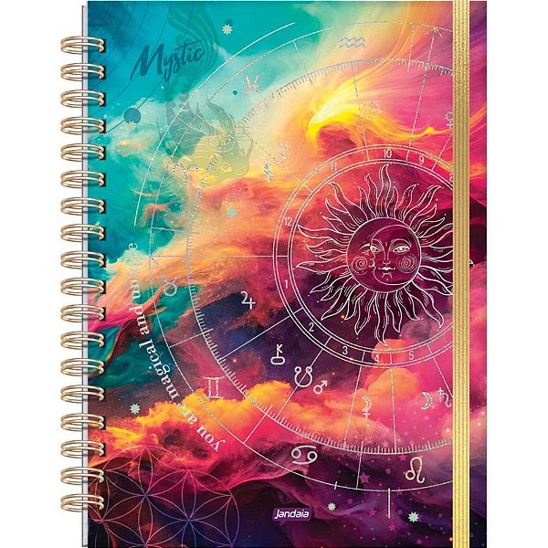 Caderno 01X1 Capa Dura MYSTIC Neo Espiral Universitário 80 Folhas