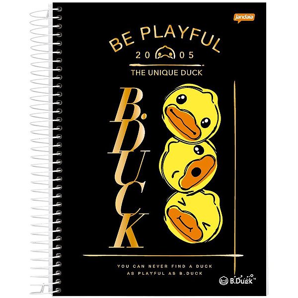 Caderno 10X1 Capa Dura B-DUCK Espiral 160 Folhas Pacote com 04