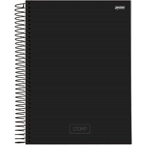 Caderno 10X1 Capa Dura STOMP Preto 200 Folhas Pacote com 04