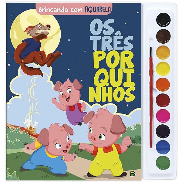 Livro Aquarela os TRES Porquinhos 27X28CM 16 Paginas