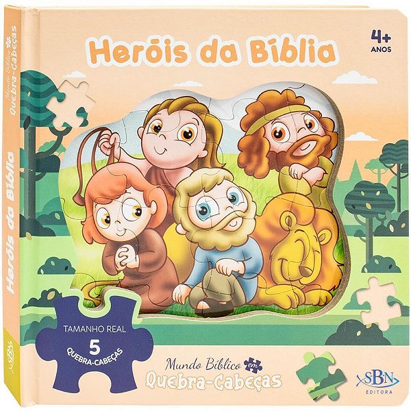 Livro QUEBRA-CABEÇA Heróis da Bíblia - 22,5 X 22,5 CM