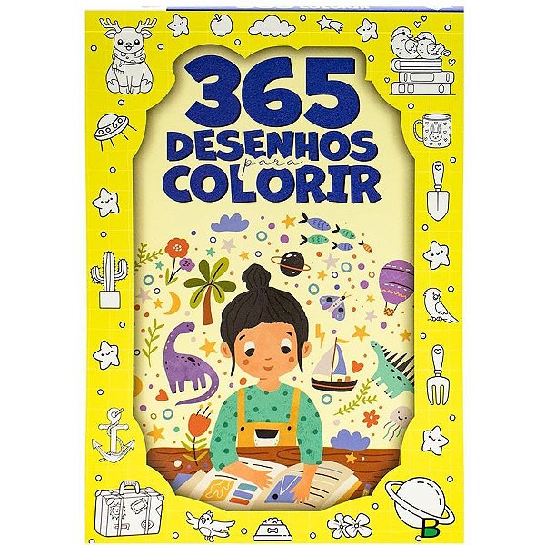 Livro Infantil 365 Desenhos para Colorir - 288 Folhas