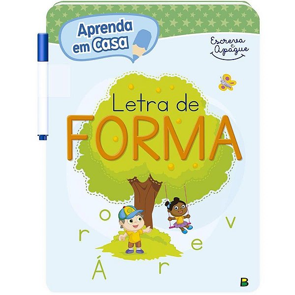 Livro Pedagógico Escreva e Apague Letra de Forma