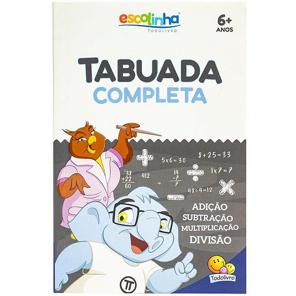 Livro Pedagógico Tabuada Escolinha 14X21CM 32 Páginas