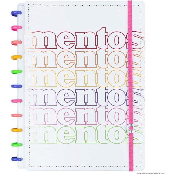 Caderno Inteligente Grande Mentos com Bolsa Aromática e Discos Coloridos - 80 Folhas