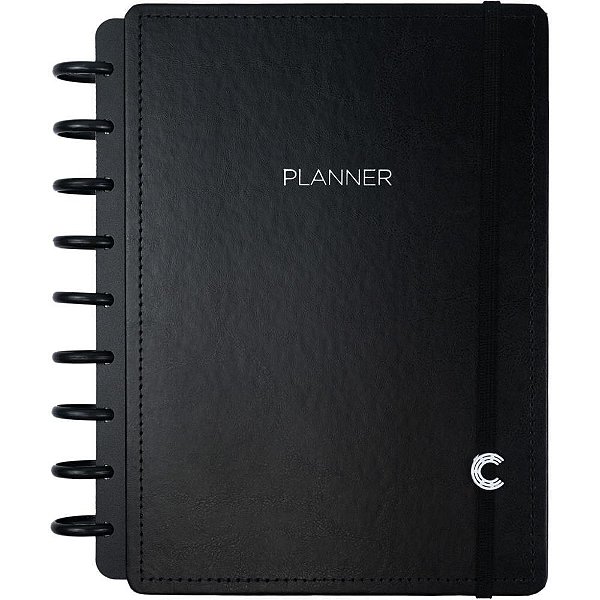 Caderno Inteligente Planner Médio BLACK 168 Folhas
