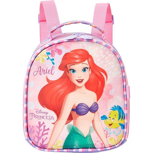 Lancheira Térmica Infantil Ariel X1 com Glitter e Compartimento Isolado