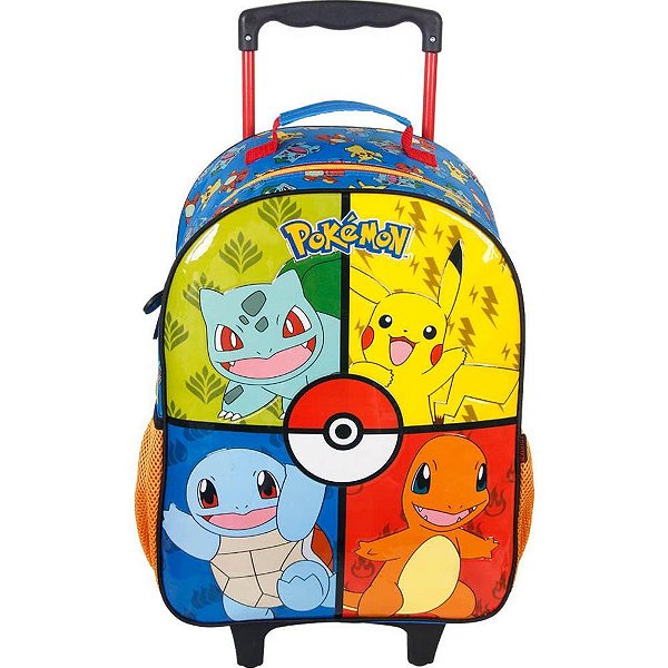 Mochila Infantil com Rodinha Pokémon X1-B Grande - 16 Polegadas