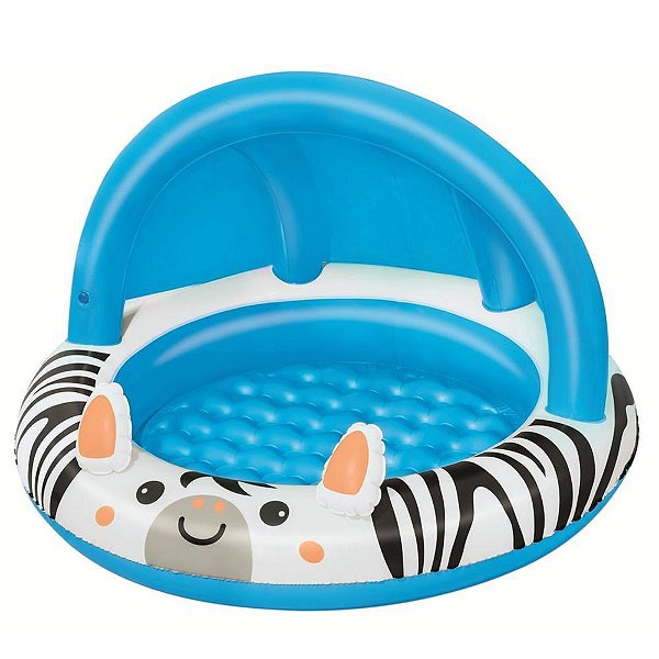 Piscina Inflável Zebrinha com Cobertura e Proteção UV - 26 Litros