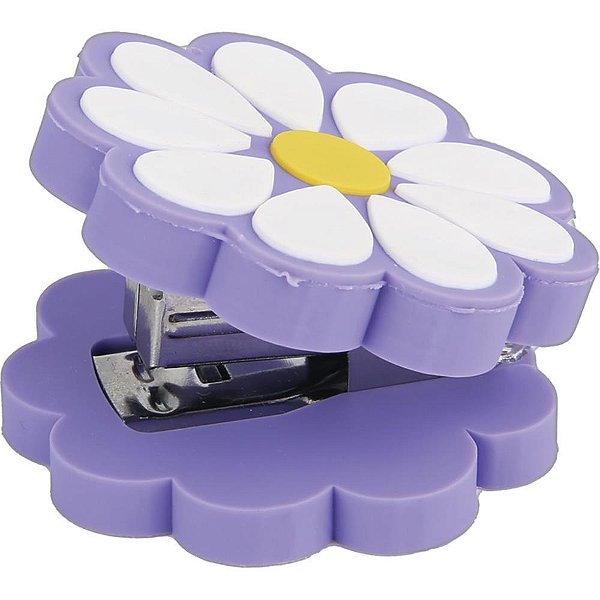 Grampeador Mini FLOR para 10 Folhas com Caixa de Grampos Nº10