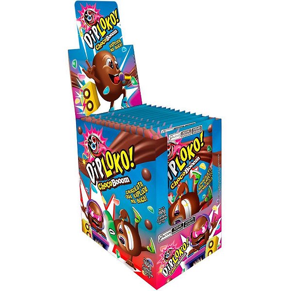 Doce DIP Loko Choco Boom - Display com 15 Unidades