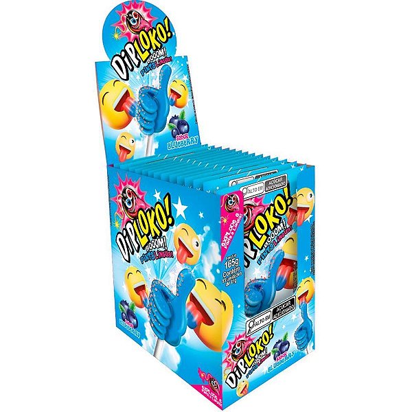 Doce DIP Loko Joia Pinta Língua - Display com 15 Unidades