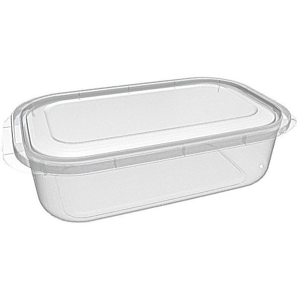 Pote Plástico Retangular ALTO Grande 4,6L Transparente
