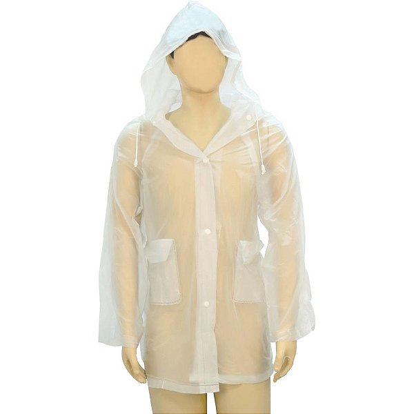 Capa de Chuva Juvenil em PVC com Touca - 1 Metro