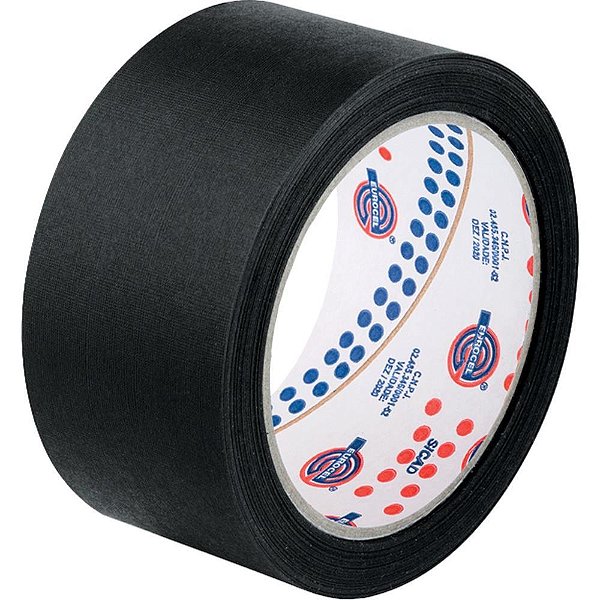 Fita Crepe Preta 48MM X 50M - Pacote com 2 Unidades