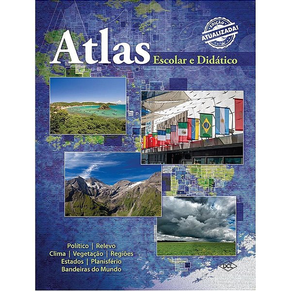 ATLAS Escolar e Didático Capa Dura - 86 Páginas