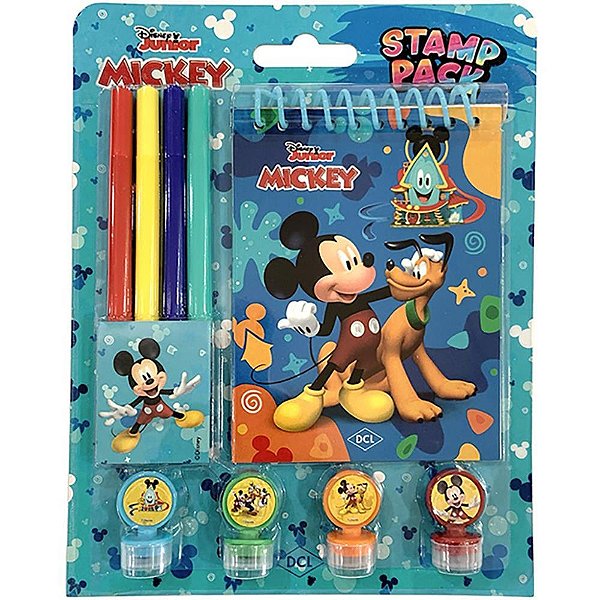 Livro Infantil de Colorir STAMP PACK Mickey com Carimbos