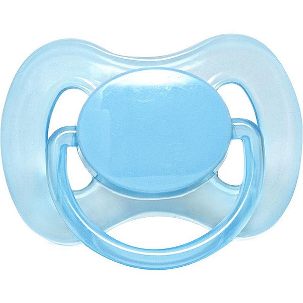 Chupeta Comfort Bico de Silicone TAM 1 Azul com Tampa Protetora