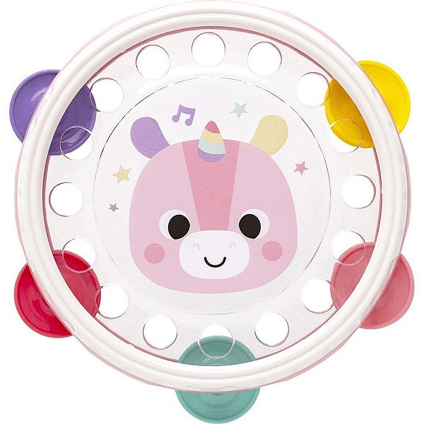 Meu Primeiro Pandeiro Zoo Unicórnio Rosa