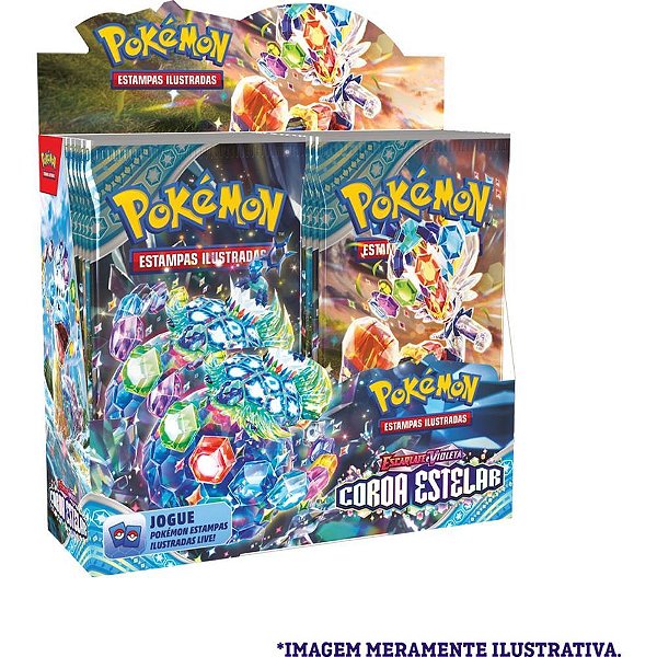 Jogo de Cartas Pokémon EV07 Coroa Estelar - Display com 36 Boosters