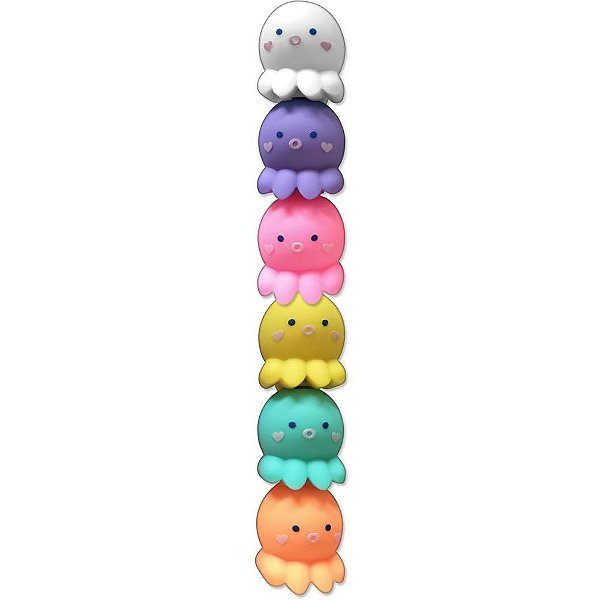 Caneta MARCA-TEXTO Empilhável Bubble – 5 Cores Neon