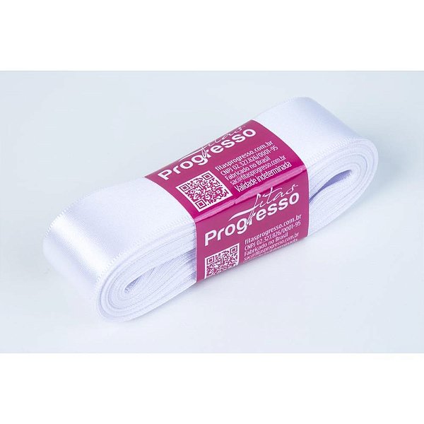 Fita de Cetim 30 MM X 10 Metros Branco 201